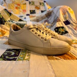 Jack Rogers Rory Leather Sneakers | Size 10 | Classic White